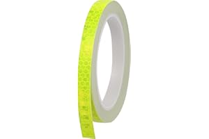 Neon Bicycle Reflective Tape 0.4Inch x 33Ft Waterproof Self Adhesive Safety Tape Fluorescent Tape