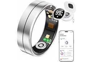 Fvtga Smart Ring for Women Men, Health Tracker with Digital Charging Case, 24/7 Heart Rate SpO2 Sleep Stress Monitoring, IP68 Waterproof Fitness Ring, No Subscription Fee, iOS Android(Silver, 10)5.0 out of 5 stars 31 offer from $39.98