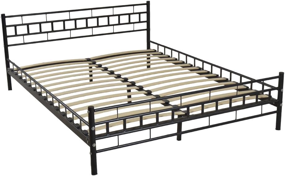 GOLDPOOL Queen - Marco de Cama de Metal, Base de colchón con Soporte de