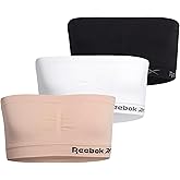 Reebok Girls Training Bra - 3 Pack or 6 Pack Soft Seamless Strapless Bandeau Girls Bra with Removable Pads Bras for Teens