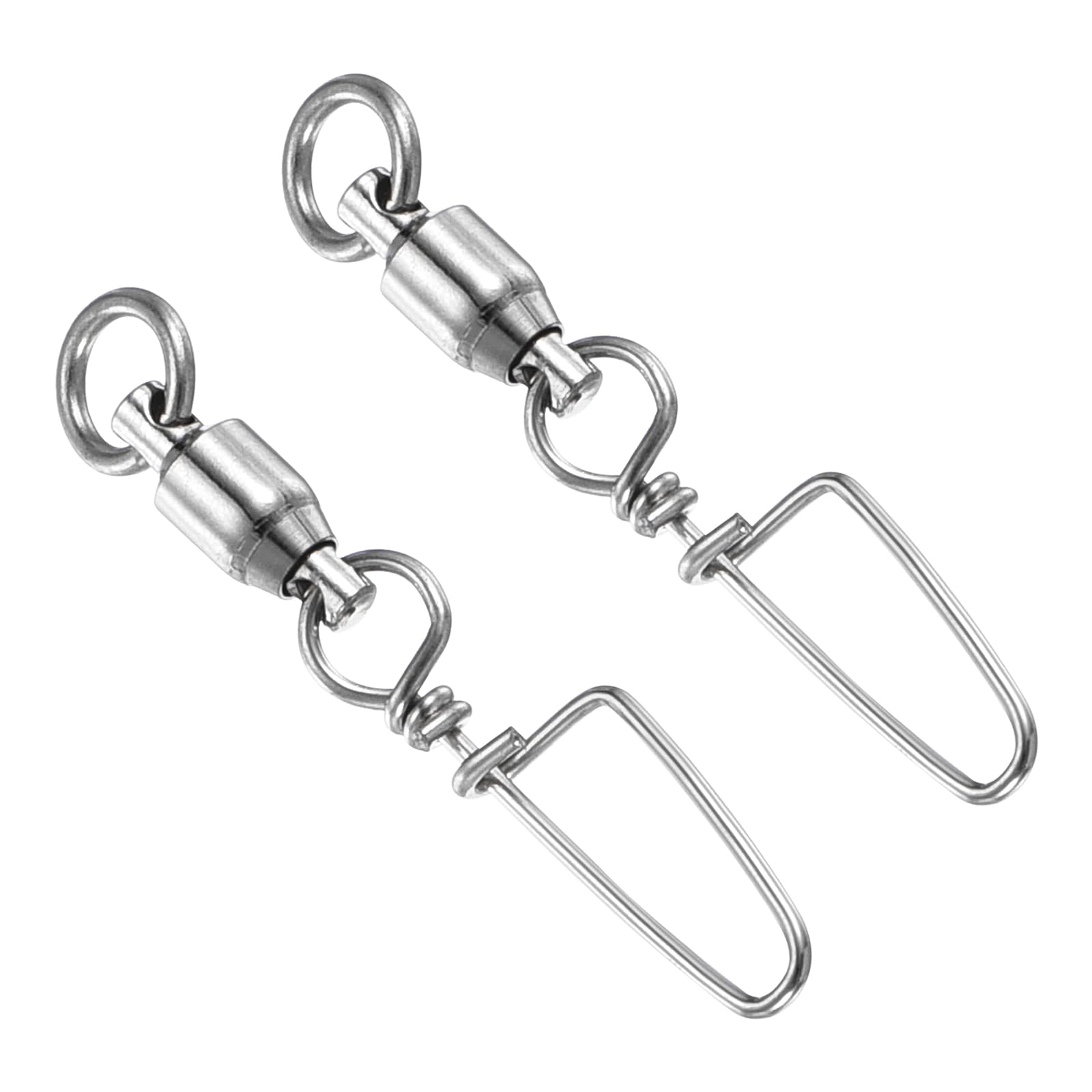 PATIKIL Fishing Snap Swivels, 25Pcs 15lbs Stainless Steel Ball Bearing Tackle for Saltwater Freshwater Fishing