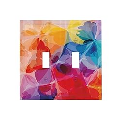 Vibrant Abstract Colors Floral Double Toggle Wall