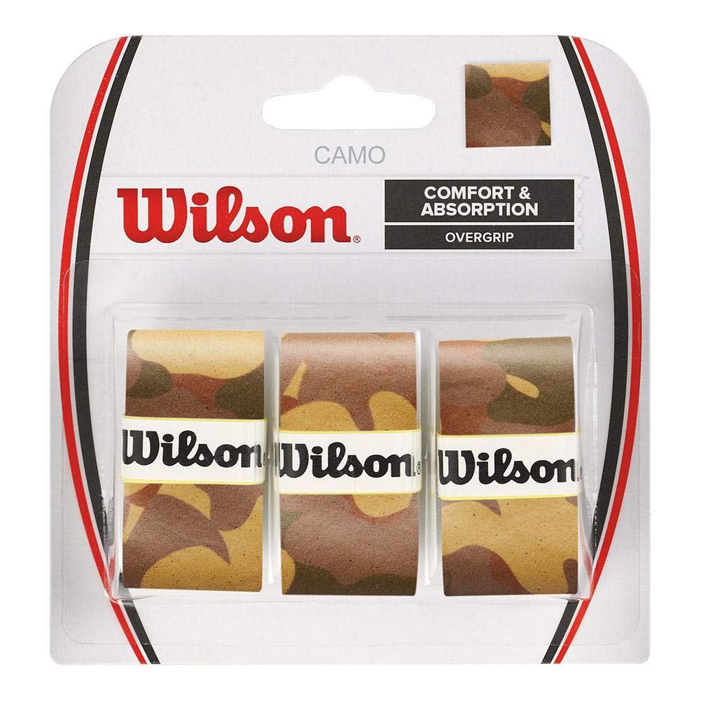Wilson Camo Overgrip Set, 3 Refills, Camouflage Design, Beige, WRZ470860