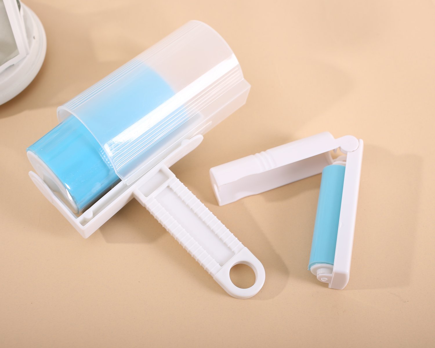 Reusable Sticky Picker Set Cleaner Lint Roller Pet Hair Remover Brush, Blue