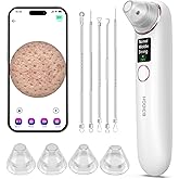 HOOICB Blackhead Remover Vacuum, Facial Pore Cleaner, 3 Adjustable Suction Levels, USB Rechargeable Blackhead Vacuum Kit Electric Acne Extractor Tool