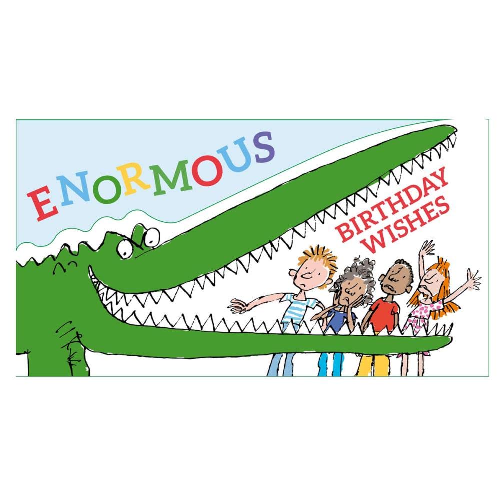 Roald Dahl Enormous Crocodile landscape Birthday Card,Multi Colour