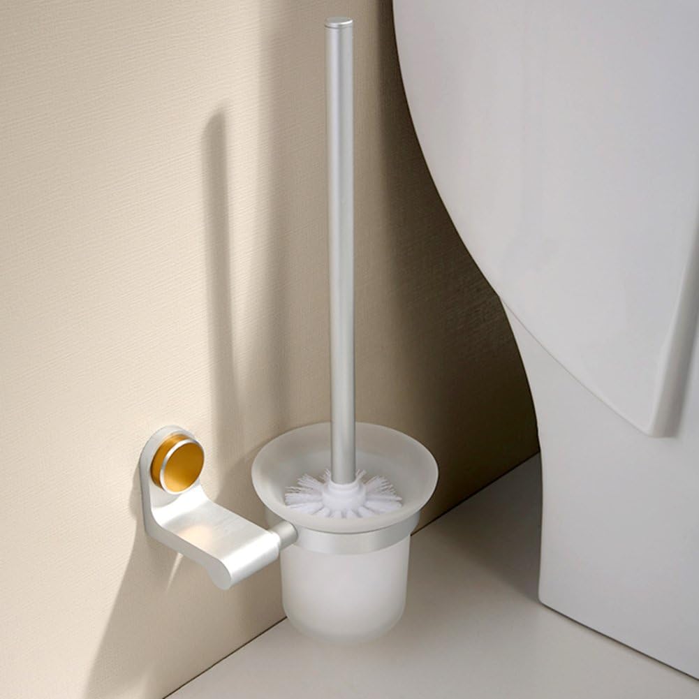 Aluminium thickened bathroom space toilet brush set/Toilet brush toilet mug/Toilet brush