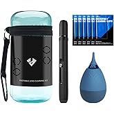 VSGO 11-in-1 Mirrorless Camera Cleaning Kit for Canon,Nikon,Sony,Samsung,Fuji DSLR Cameras, Air Blower Lens Cleaning Pen Microfiber Cloth and Portable Bottle Included (VS-A8E)