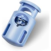 DYZD Plastic Cord Locks End Spring Stop Toggle Stoppers Multi-Colour (10PCS, PowderBlue)