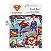Bumkins Reusable Sandwich and Snack Bags, for Kids School Lunch and for Adults Portion, Washable Fabric, Waterproof Cloth Zip Bag, Travel Pouch, Food-Safe Storage, Large, DC Comics Superman