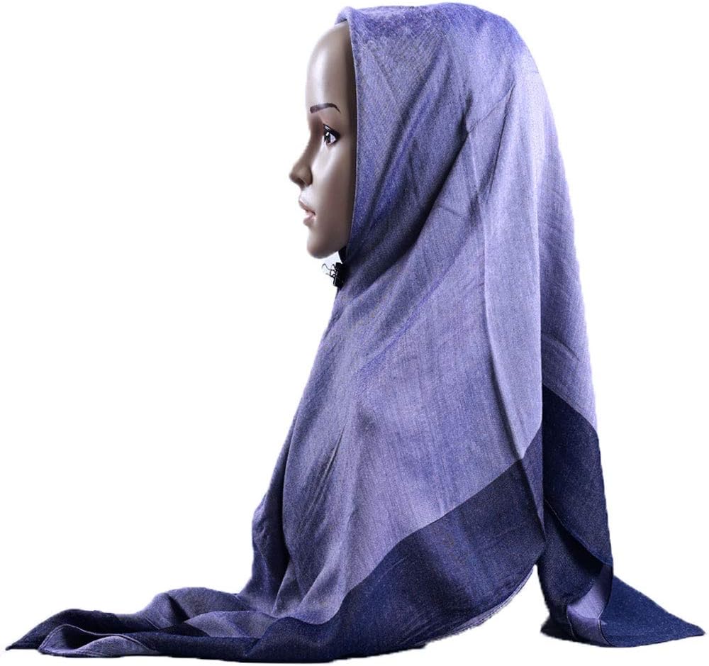 Malaysian Square Scarf Woman Polyester Convenient Hijab 105x105cm