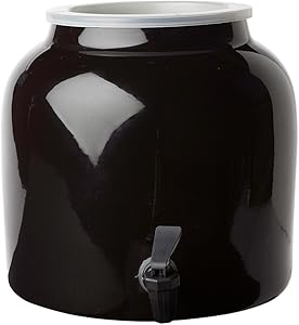 New Wave Enviro Products Porcelain Water Dispenser, Black, 2.5 Gallon