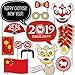Chinese New Year - 2019 Year The Pig Photo Booth Props Kit - 20 Count