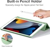 Vobafe iPad 10.2 Case 7th/8th/9th Gen TPU Back Pencil Holder Auto Wake Green view 5