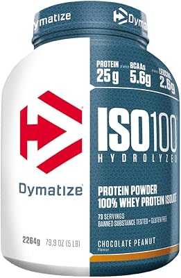 ISO 100 Hydrolyzed Chocolate Peanut 2264g - Hidrolizado de Proteína de Suero Whey + Aislado en Polvo
