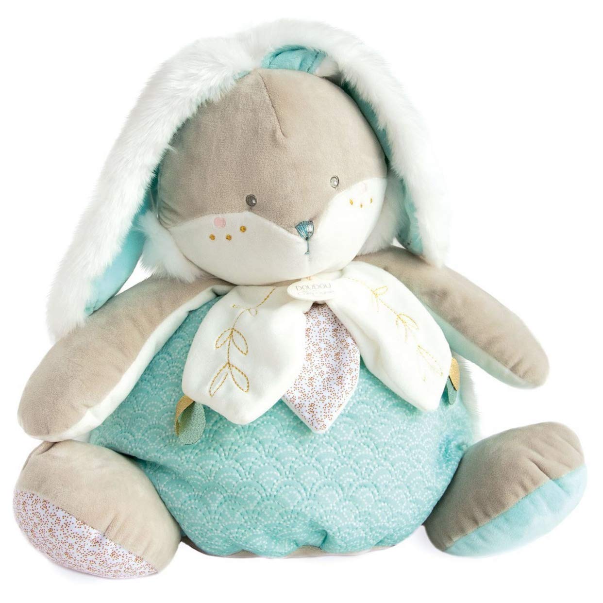 Doudou et Compagnie DC3496 Almond Sugar Rabbit Pyjamas Range, Turquoise