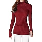 v28 Turtleneck Ribbed Sweaters for Women Cute Sexy Knitted Warm Fitted Sweater