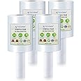 TICONN 4Pk Stretch Wrap Stretch Film Roll, 1000ft Industrial Strength 5 inch Wide Clear Plastic Wrap with Handles for Pallet Wrapping Shipping Moving