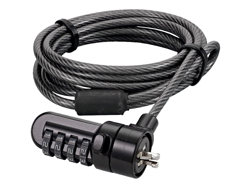 Port Designs Security Cable Combination Lock Laptops, Desktops, Monitors Other Devices, Black