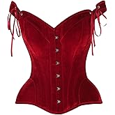 Daisy corsets womens Daisy Corsets Top Drawer Dark Red Velvet Steel Boned Corset W/Straps