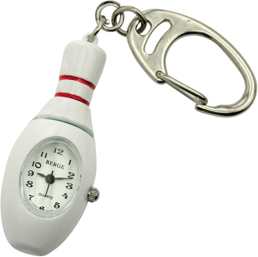 JAS Unisex Novelty Belt Fob/Keychain Watch Bowling Pin