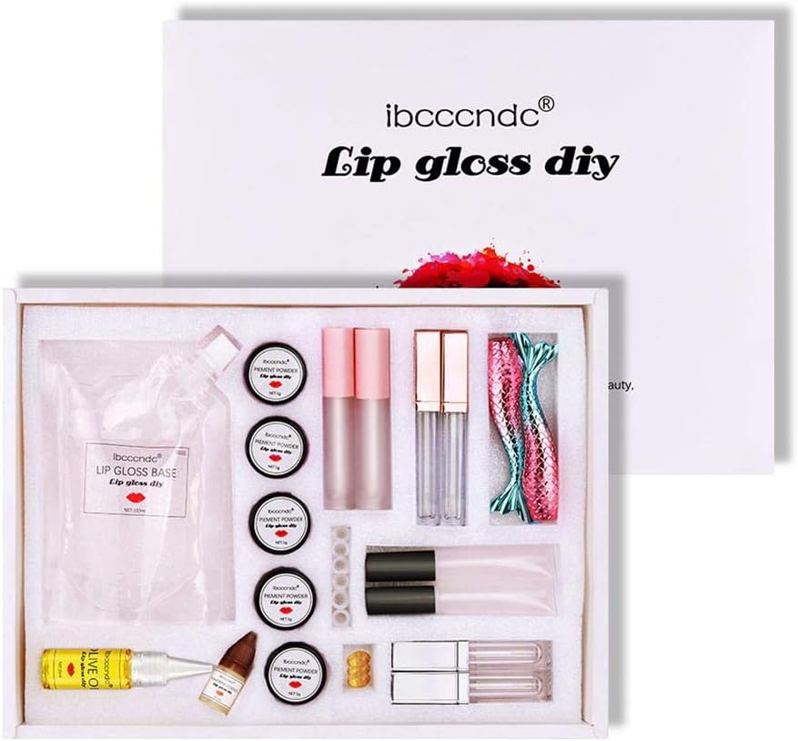 Activane DIY Lip Gloss Making Kit Matte/Moisturizing Handmade Lip Polish Base Tube Cosmetic Makeup Tool Set
