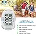 3DFitBud Simple Step Counter Walking 3D Pedometer from 3DActive with Clip & Lanyard - A420S - White