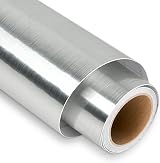 Lya Vinyl Brushed Silver Permanent Vinyl Roll 12x5ft for Cricut Outdoor Self