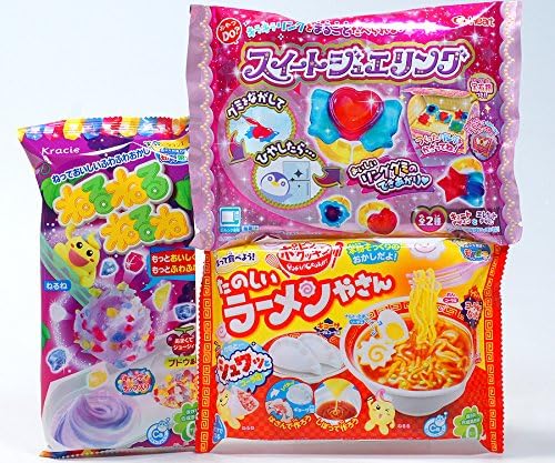 Kracie Popin Cooking Heart Sweet Jewel Rings Assorted 3 packs DIY Candy kit