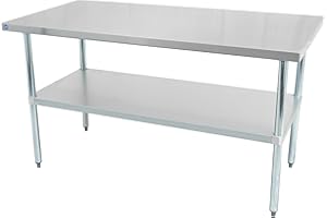 THORINOX DSST-3060-GS Stainless Steel Food Prep Work Table - 60" Wide x 30" Deep - NSF Commercial Heady Duty - Ideal for Rest