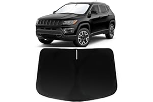 PAIMOHO Windshield Sun Shade for Jeep Compass 2017-2023, Car Front Window Sunshade with 240T Sun Visor Protector Blocks UV Rays Heat Sun Shield Accessories