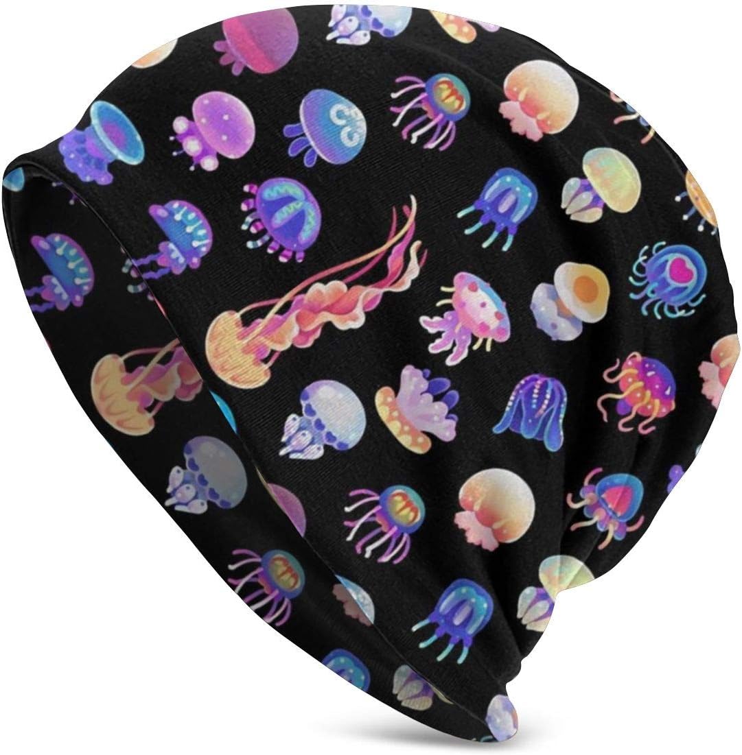 NA Jellyfish Day Knit Beanie Hat Cap Winter Caps Hats