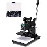 Flyrivergo 5x3.5inch Small Leather Die Cutting Machine - 1 Ton Pressure | with 18-Piece Die Set, Compact Desk-Friendly for DIY Crafting, Manual Die Cutter Stamping Machine, Adjustable Pressure Stroke