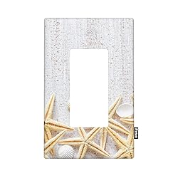 Pznen Rustic Sea Shells Plug Cover Wall Plate