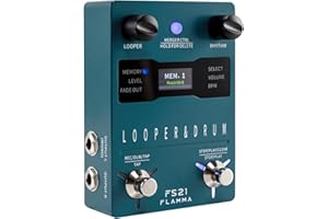 FLAMMA FS21 Drum Machine Looper Pedal Guitar Pedal with 160 Minutes Recording Capacity 100 Drum Grooves Support Software Edit