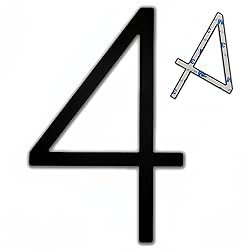 TILUODA 5 inch self-adhesive house number, modern