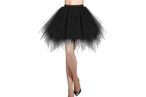 DRESSTELLS Women's Short Tutu Ballet Bubble Skirt 50's Tulle Party Vintage Petticoat