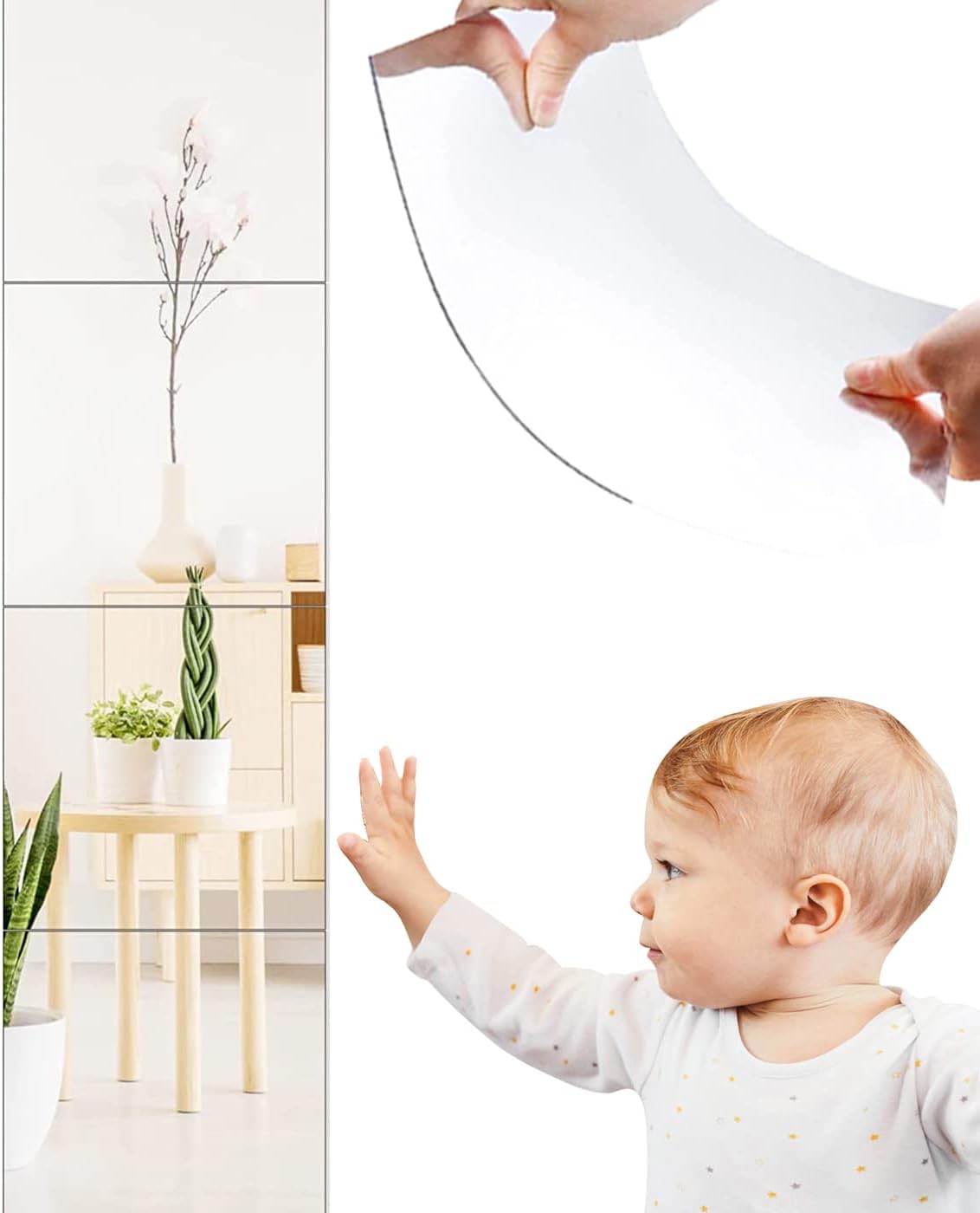 Mirrors - SLCARACC Full Length Door Mirror Tiles,12