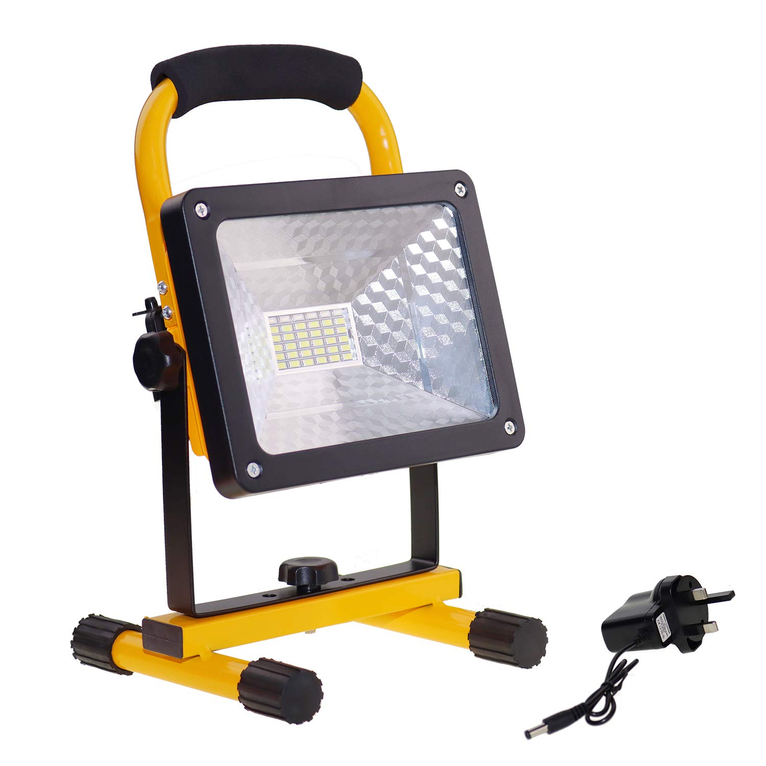 DICASAL LED Work Lights Rechargeable Floodlight, Waterproof Portable Floodlight Emergency Work Job Site Lights with Stand for Camping, Travelling Outdoor Activities (50)