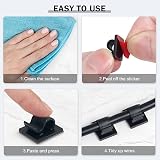 ZGTS 60Pcs Cable Clips Self Adhesive Outdoor Light Wire Clips 14mm 12.6mm Black view 4