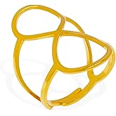 Frigotine Gold Rings for Woman, Statement Trendy Gold Plated Adjustable Stackable Ring Prom Holiday Jewelry Gift