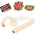 Pwshymi Sausage Casings Skins, Mutiple Uses 15mm Easy To Store Collagen Casings for Restaur Sausage Casings Collagen Casings For Sausage Making 15mm Sausage Casings llave con