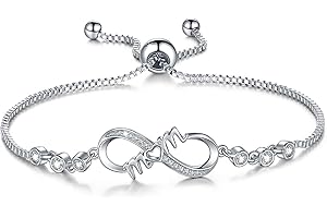 Desimtion Gifts for Women Mom, Infinity Love Bracelets for Women, Christmas Stocking Stuffers Birthday Jewelry Gifts for Girls Girlfriend Mom Wife from Daughter Son