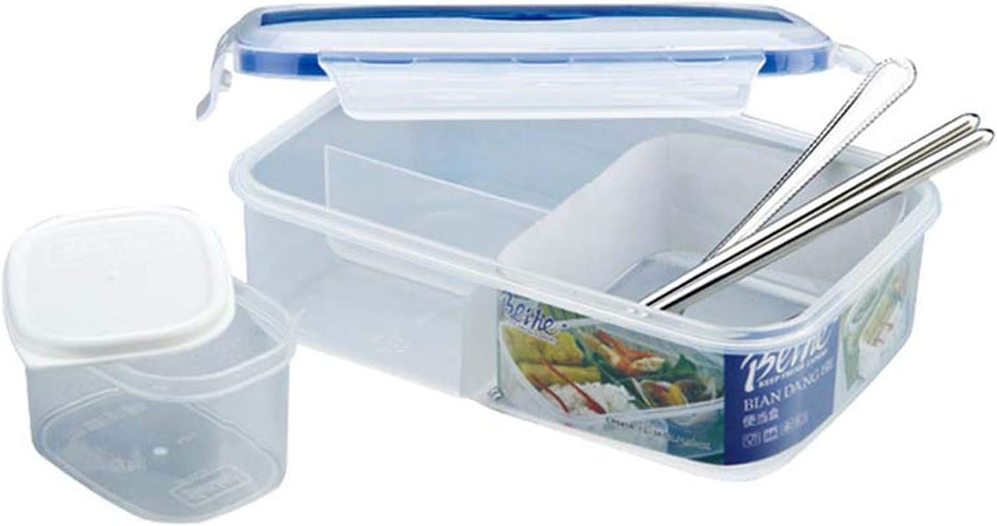 PENVEAT Plastic Food Container Lunch Boxes Lunchbox Microwaveable Lunch Bento Box for Dinner Portable Boxes for Food Kids Picnic,E