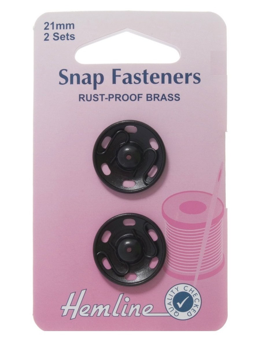 Snap Fastners Black [21mm]
