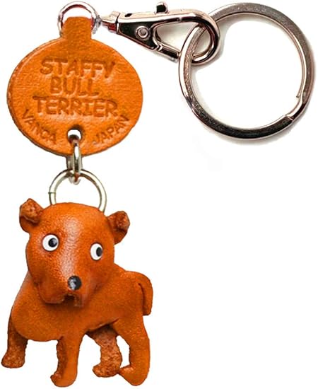 Amazon スタッフォードシャー ブルテリア 本革製 犬 キーホルダー バンカクラフト革物語 日本製 ハンドメイド アニメ 萌えグッズ 通販