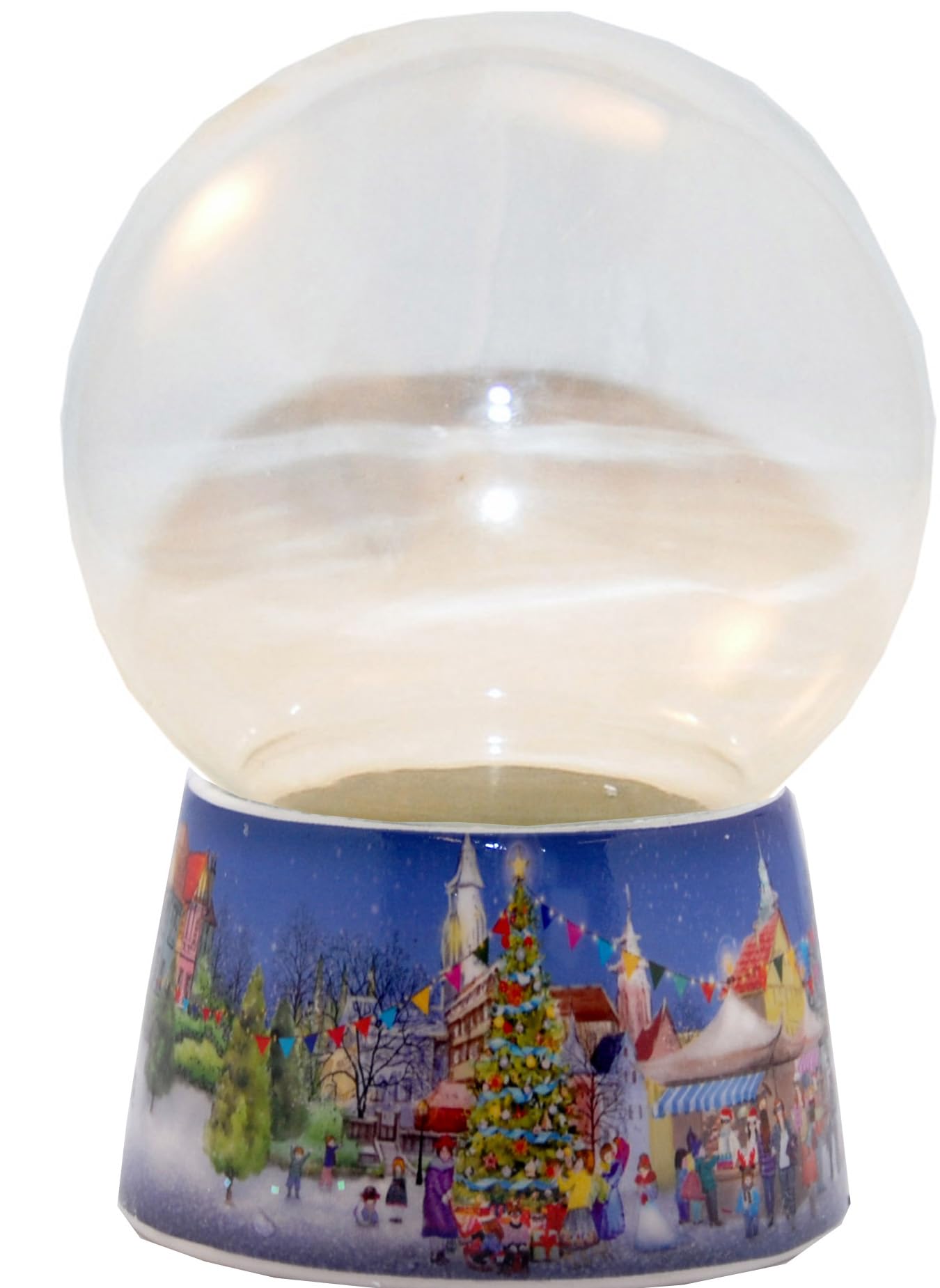 70003 Craft Set DIY Snow Globe Do It Yourself with Glass Ball and Porcelain Base Christmas Market Romantic Music Box Possible - 100 mm Diameter