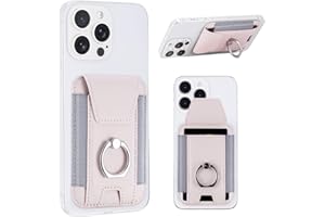 HAQuake IAIYOXI MagSafe Wallet with Phone Grip - Magnetic Leather Wallet with Privacy Flap for iPhone 15/15 Pro, 14 Pro Max/14 Pro/14/14 Plus, 13/12 Series (Not for 13/12 Mini), Holds 7 Cards - Pink