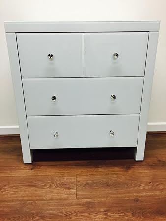 Sophie Rose Range White Glass Chest Of 4 Drawers Amazon Co Uk