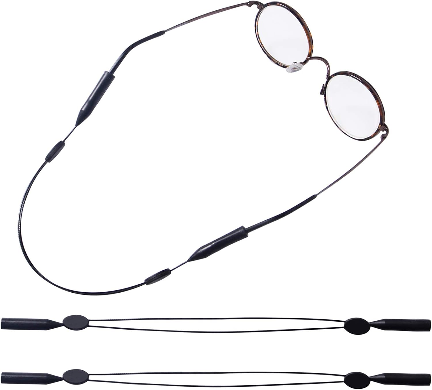 3 Pack Eyewear Retainer Adjustable Waterproof Eyeglass